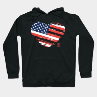 I love my country. I love the USA. I am a patriot. In my heart, there is always the flag of the USA Hoodie